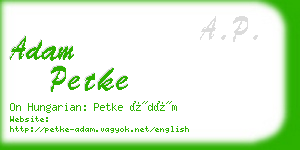 adam petke business card